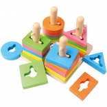 Jeu d’enfilage en bois avec formes 15 cm