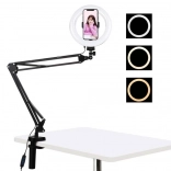 Support de table Puluz avec anneau lumineux LED 20 cm pour le vlogging