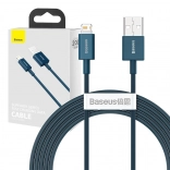 Baseus câble USB‑A vers Lightning 2 m, 2,4 A – bleu