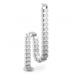 Spirale de câbles élastique avec base 1,3 m, argent