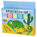 Craies de trottoir colorées rondes 6 pcs