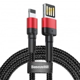 BASEUS Cafule câble USB‑Lightning résistant 1 m, 2,4 A (noir‑rouge)