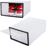 Organisateur de chaussures à porte abattante, boîte modulaire transparente