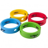 Mini-tambourin en bois Rouge