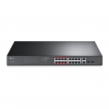 Commutateur PoE+ 16 ports TL-SL1218MP avec ports RJ45 gigabit et logements SFP
