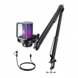 Microphone USB gaming Maono DGM20S avec bras et éclairage RVB