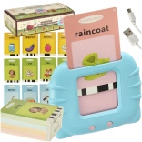 Lecteur audio pour enfants et cartes d’apprentissage de l’anglais, 112 cartes recto‑verso, bleu