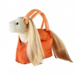 Sac à main en peluche avec petit cheval – orange