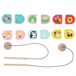 Cubika Où nous habitons – ensemble d’enfilage en bois pour enfants