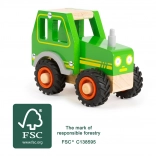 Tracteur en bois Small Foot vert