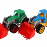 Tracteur coloré avec godet en plastique pour enfants