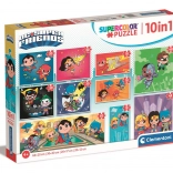 Puzzle DC Super Friends 10 en 1 CLEMENTONI