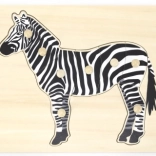 Puzzle d’encastrement Montessori en bois VIGA – zèbre