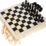 Set d’échecs compact en bois 3-en-1 small foot