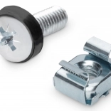 Vis de montage M6 19,8 mm avec écrous cages et rondelles pour rack 10" et 19", lot de 50 pièces, argentés – DIGITUS