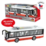 Trolleybus avec annonces tchèques et éclairage à inertie 28 cm
