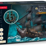 Puzzle 3D lumineux Voilier La Vengeance de la Reine Anne 293 pièces