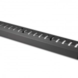 Organisateur de câbles 1U pour rack 19″, goulotte, noir RAL 9005