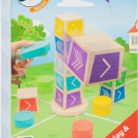 Jeu en bois Fais tomber le cube du dessus SMALL FOOT