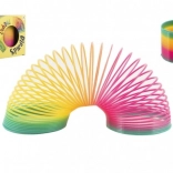 Ressort spiralé arc-en-ciel en plastique 6,5 cm
