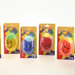 Balle antistress avec visage et mèches 8 × 5 cm