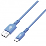 Câble USB–USB‑C en silicone 1 m bleu avec prise en charge Quick Charge