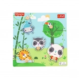 Puzzle à encastrer en bois FISHER-PRICE jungle, 5 pièces