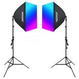 Kit Neewer NK800 avec double softbox et ampoules RGB