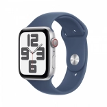 Apple Watch SE GPS + Cellular 40 mm aluminium argenté avec bracelet sport Denim M/L