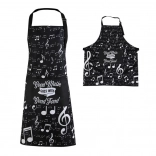 Tablier en tube avec motif de notes