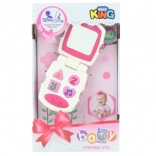 Téléphone bébé rose avec sons et lumières