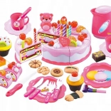 Grand gâteau d’anniversaire à découper – ensemble de 80 pièces pour enfants