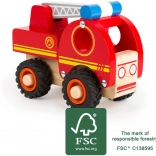 Camion de pompiers en bois avec échelle