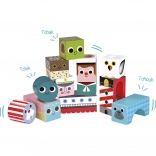 Vilac cubes sonores en bois sur le thème de la mer, 11 pcs