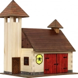 Maquette en bois à coller HOBBY KITS – caserne de pompiers 1:32