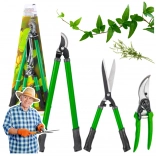 Ensemble de 3 cisailles de jardin et taille-haies avec étuis