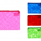 chemise à documents zippée motif floral 16 × 20,5 cm