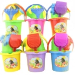 Set de sable avec image – seau, pelle, râteau et arrosoir