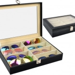 Organisateur pour lunettes avec couvercle en verre, 8 compartiments SOULIMA