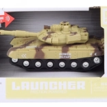 Tank beige à piles avec lumières et sons