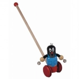 Jouet à pousser en bois Krteček avec clochettes