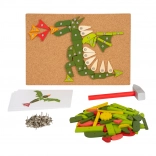 Jeu de marteau pour enfants avec motifs de plantes et d’animaux