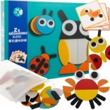 Puzzle logique en bois – animaux en formes géométriques