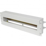Panneau de distribution de tension 3U pour rack 19" avec rail DIN TS-35, gris