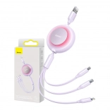 Baseus Bright Mirror II Series câble rétractable 3‑en‑1 à charge rapide