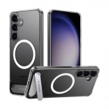 Coque magnétique transparente avec support Torras Pstand pour Samsung S25