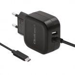 Chargeur Qoltec 17W avec USB et USB type C