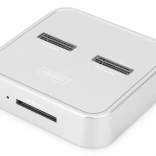Station d’accueil de bureau pour SSD M.2 NVMe et M.2 SATA avec lecteur SD Express, USB‑C, argent
