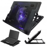 Support de refroidissement pour ordinateur portable 17" avec rétroéclairage LED et USB