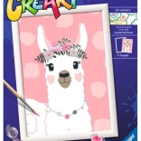 CreArt peinture par numéros – lama, zéro drama 18 × 24 cm